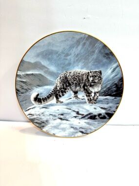 VTG ‘91 “Fleeting Encounter” Frace Snow Leopard Magnificent Cats Collector Plate